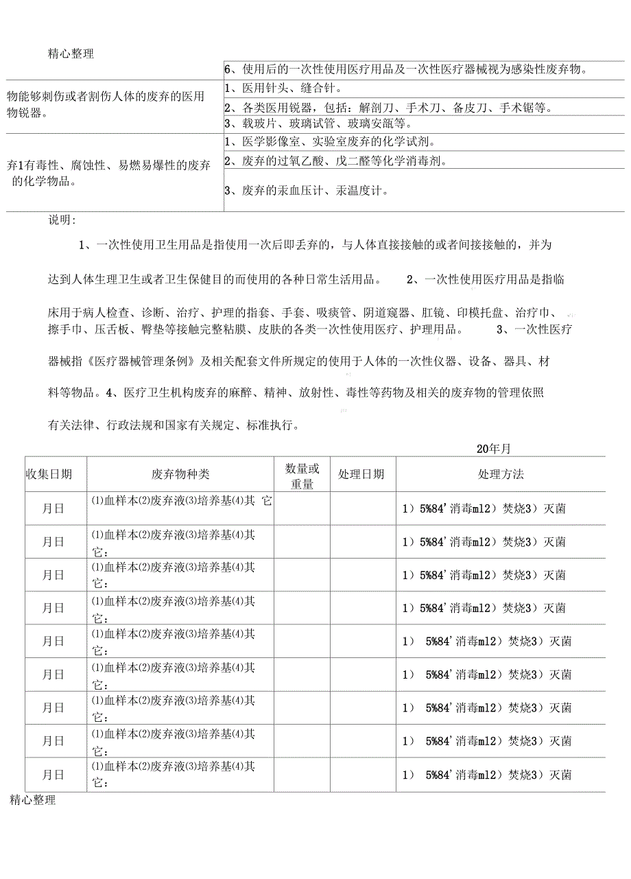 检验科医疗废物处理记录表_第3页