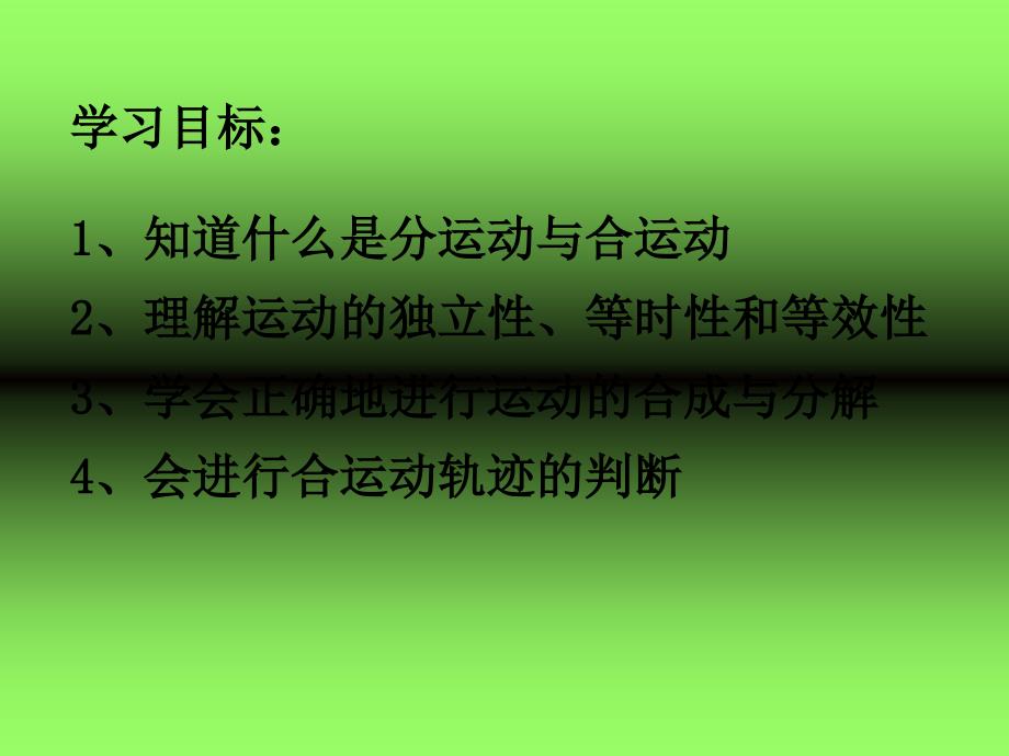 教学课件第二节运动的合成与分解_第3页