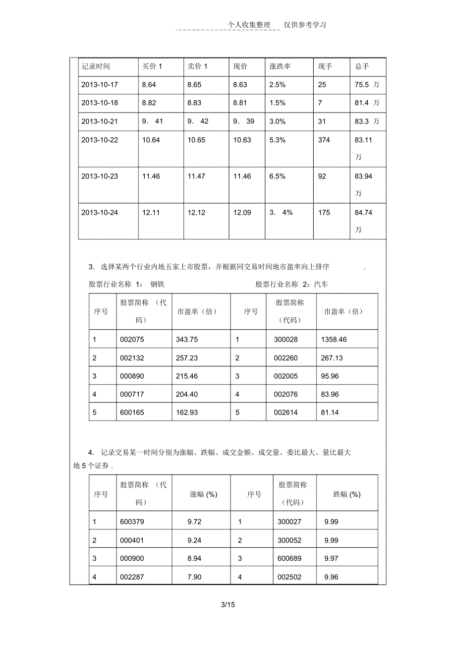 证券交易实验研究报告_第3页