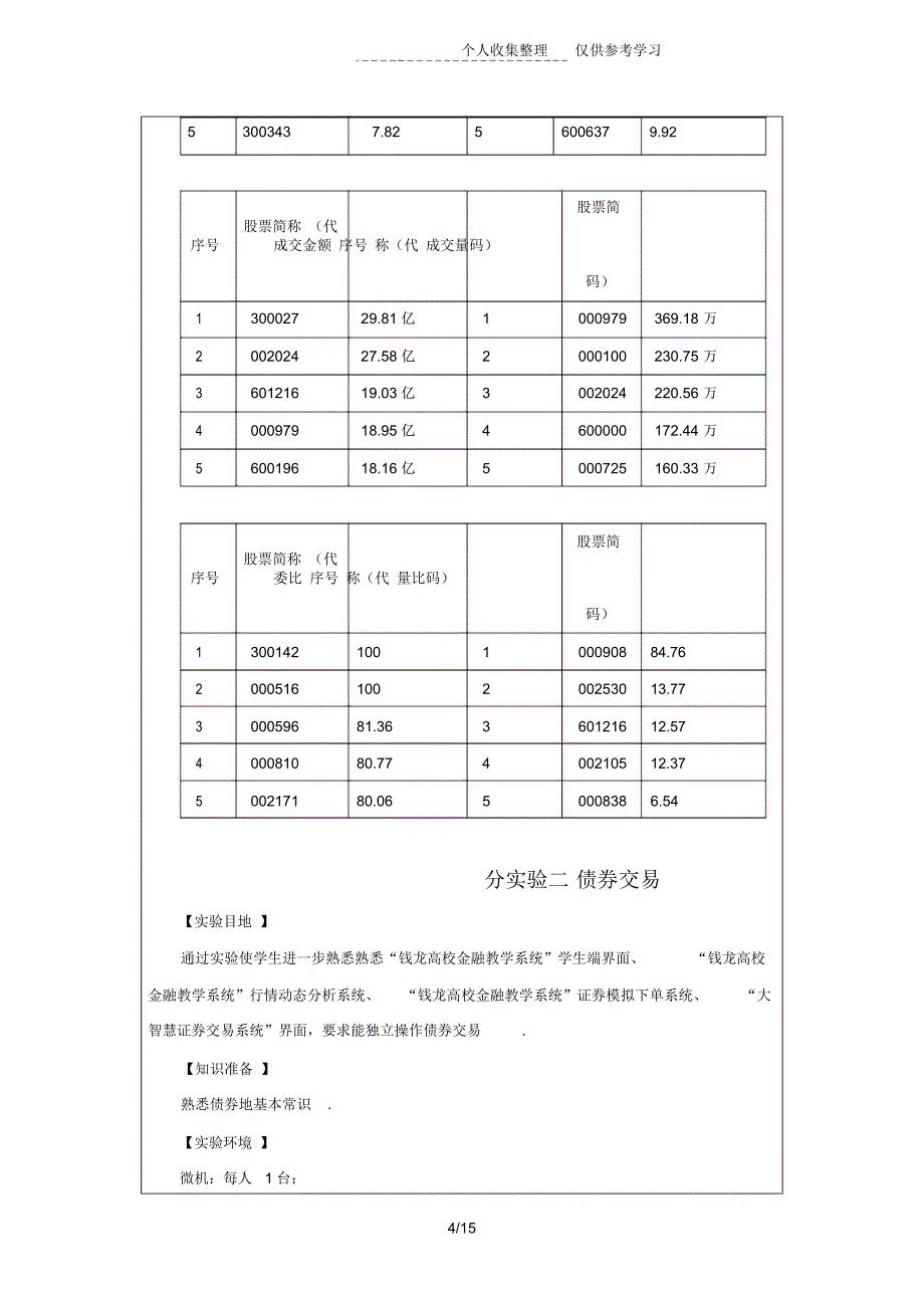 证券交易实验研究报告_第4页