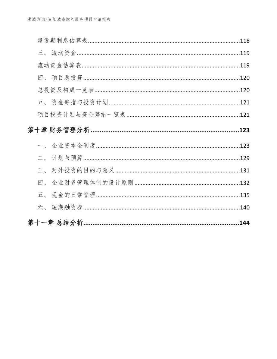 资阳城市燃气服务项目申请报告_模板范文_第5页