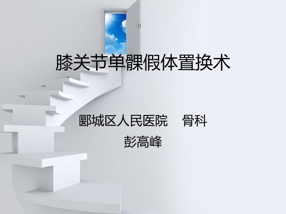 单髁置换术-膝关节单髁假体置换术【优质参考】_第1页