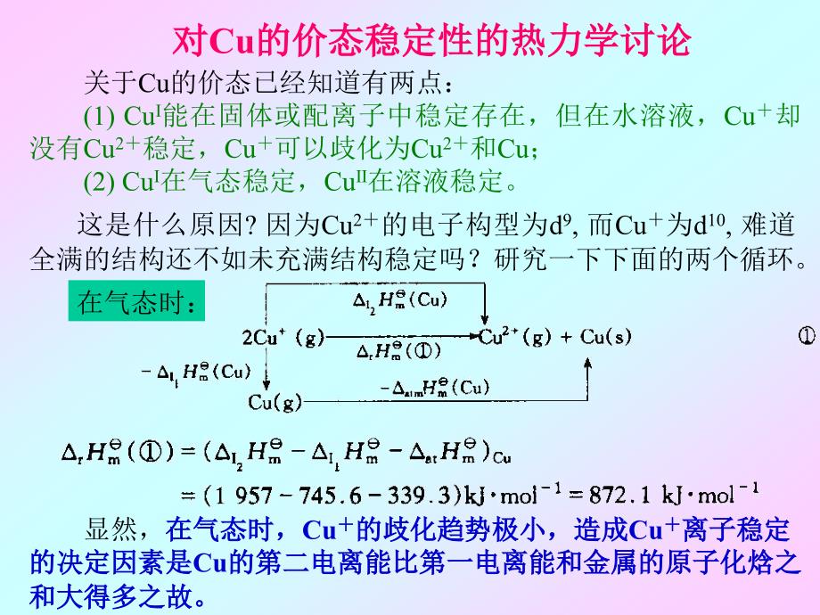 已经知道有两点Cu能在固体或配离子中稳定存在_第1页