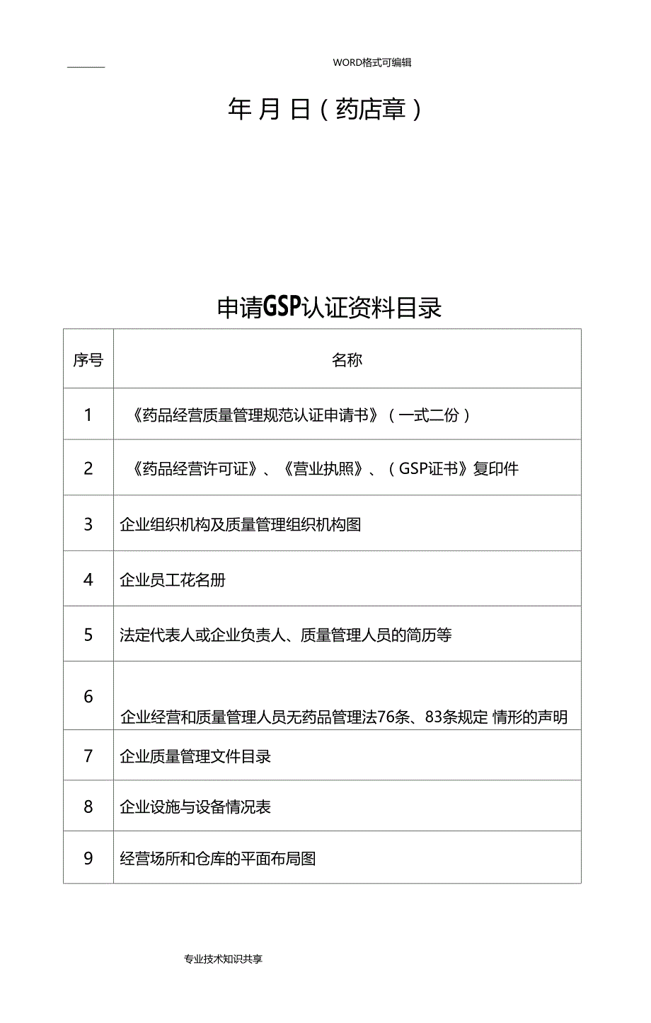 湖南药品零售企业GSP认证申请报告资料要求_第4页