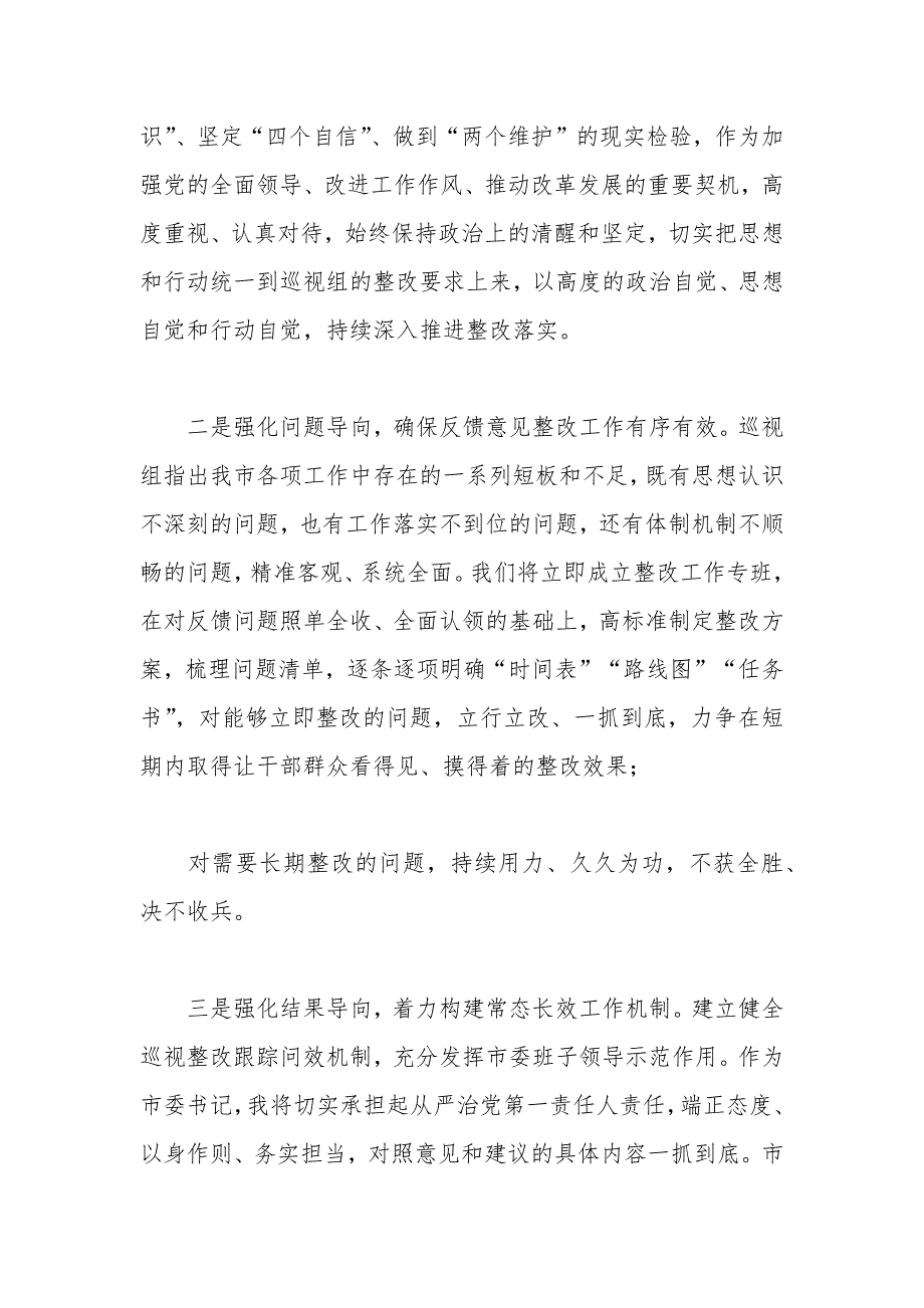 巡视整改会议主持词及表态发言_第3页