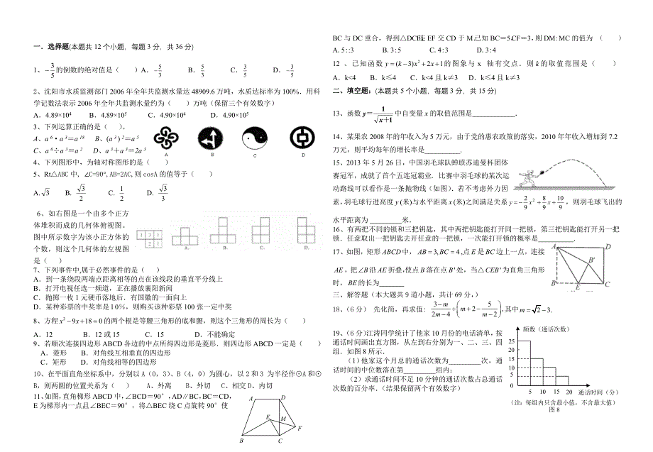 数学模拟试题2_第1页