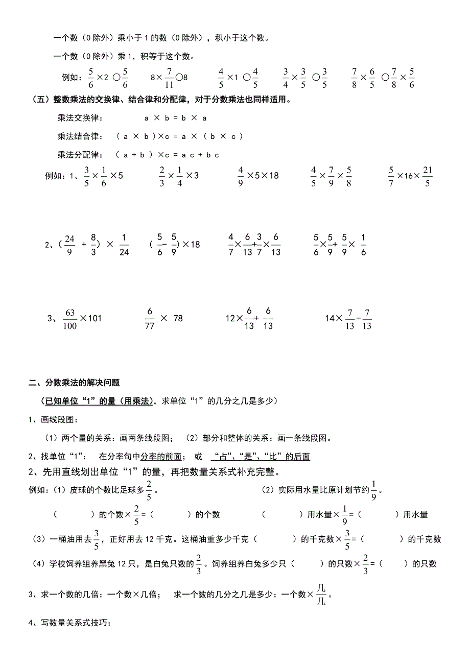 分数乘法知识点和题型_第2页