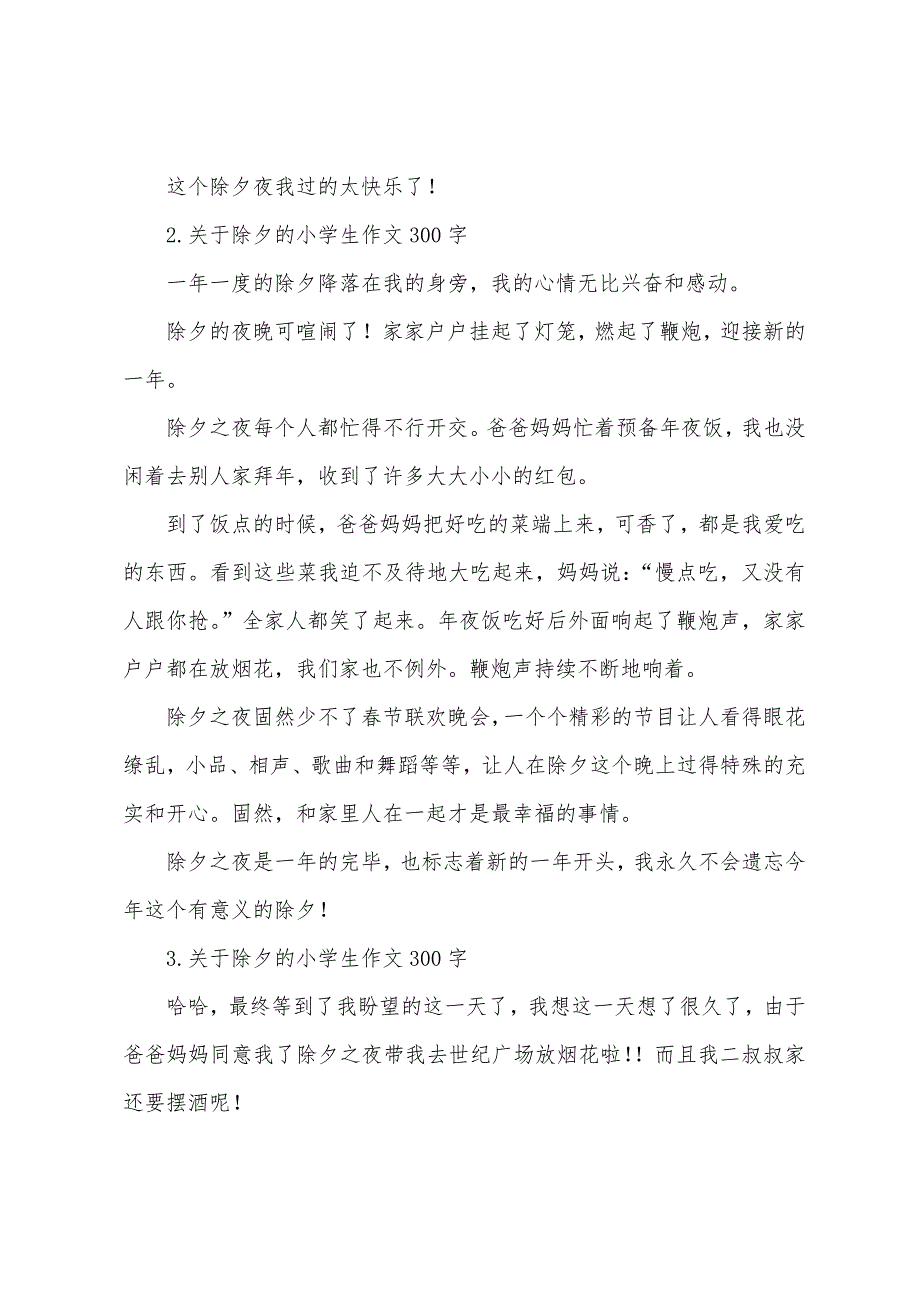 关于除夕的小学生作文300字10篇.docx_第2页