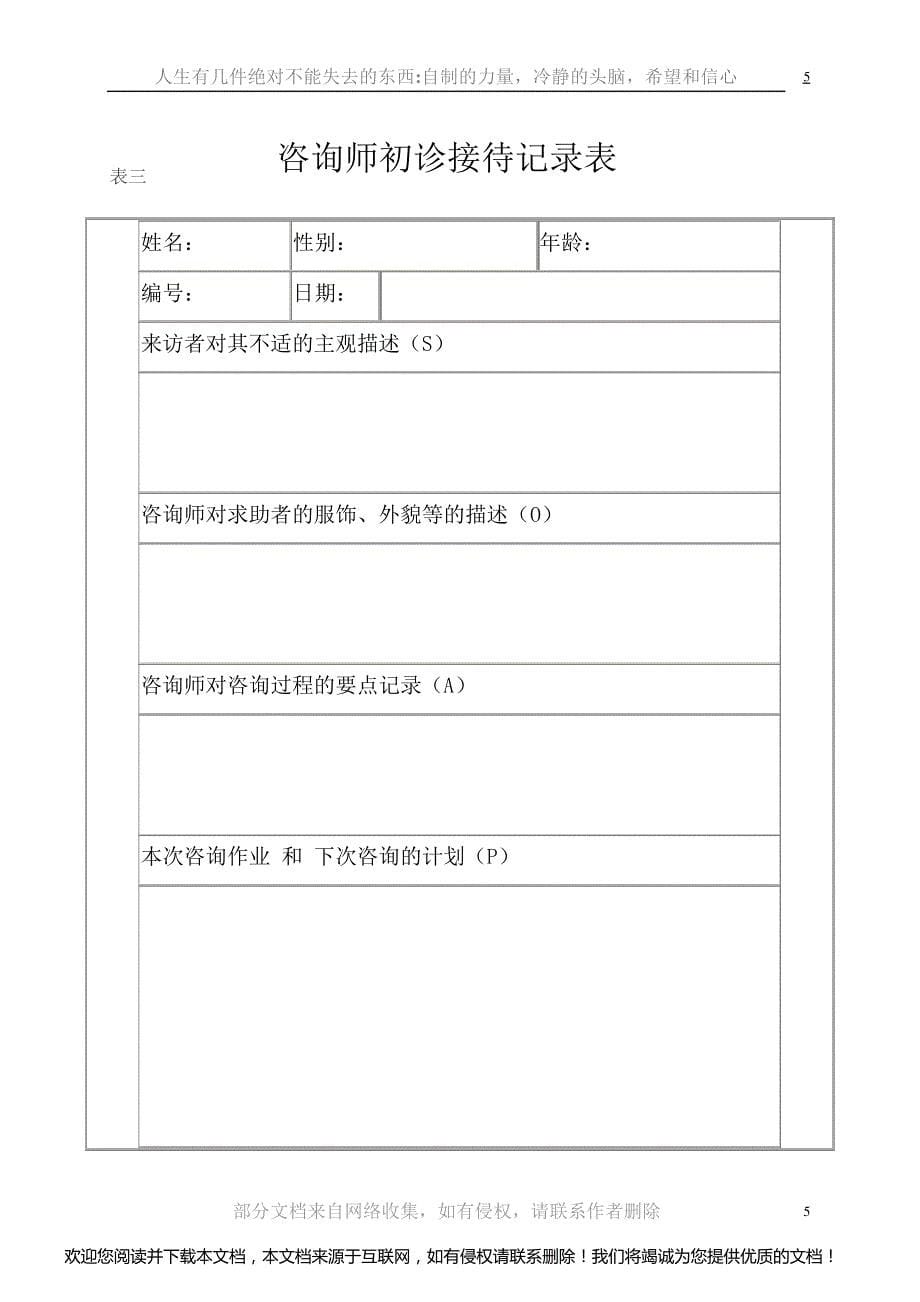 学校心理咨询各项记录表_第5页