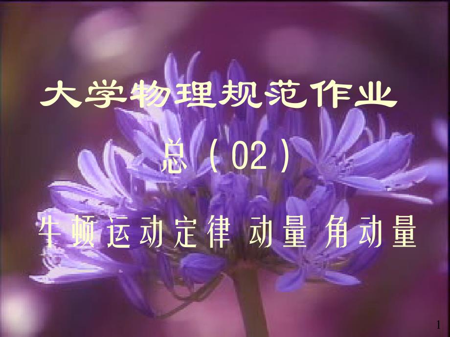 大学物理规范作业本一02解答_第1页