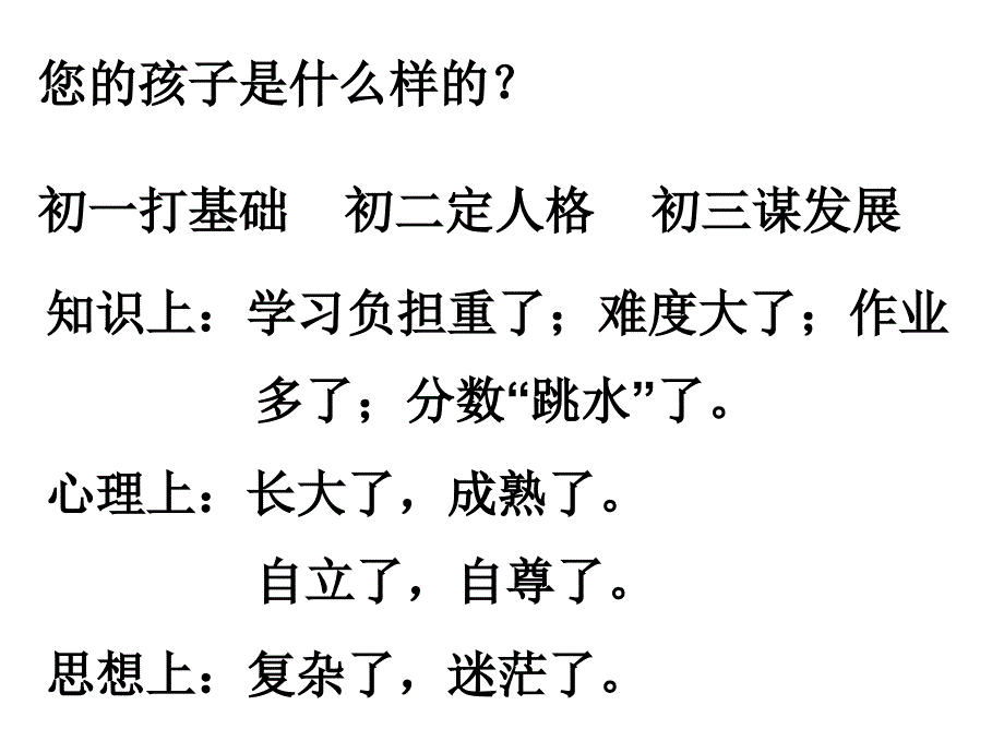 初中七年级上学期家长会精品课件_第3页