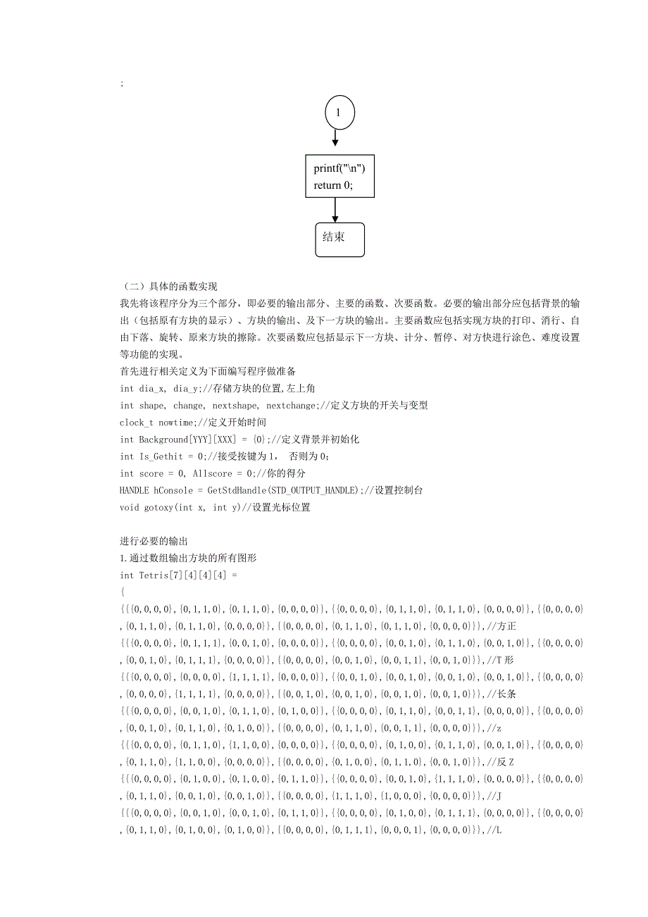 课程设计论文基于C语言的俄罗斯方块游戏开发_第4页