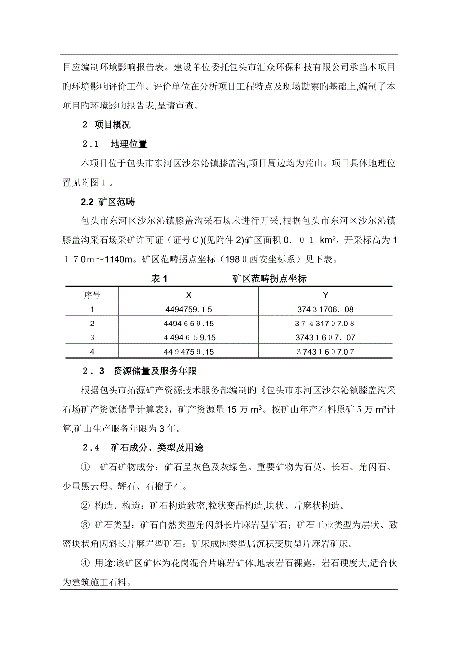 采石场环评报告表_第2页