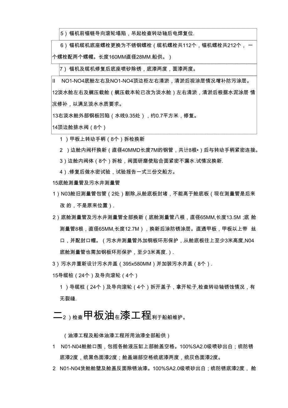 船舶修理工程项目单_第3页