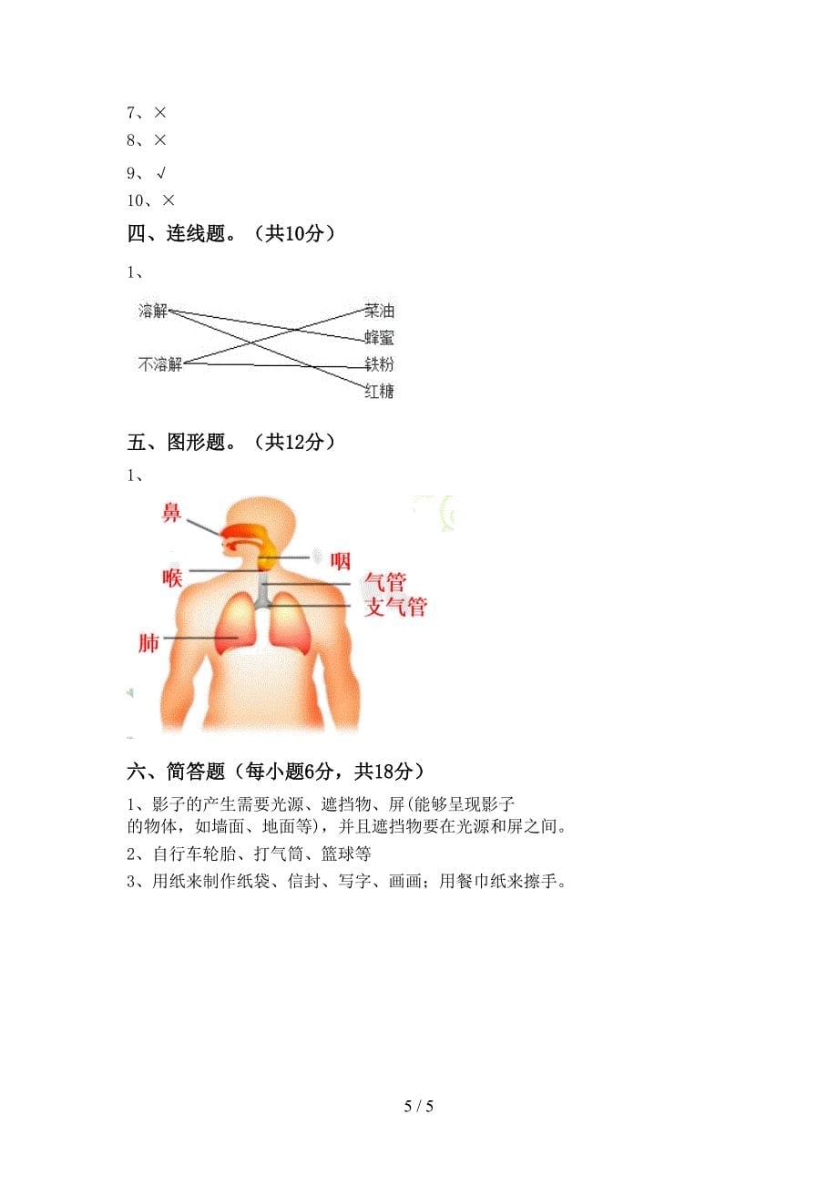 新教科版三年级科学下册期中测试卷及答案【审定版】.doc_第5页