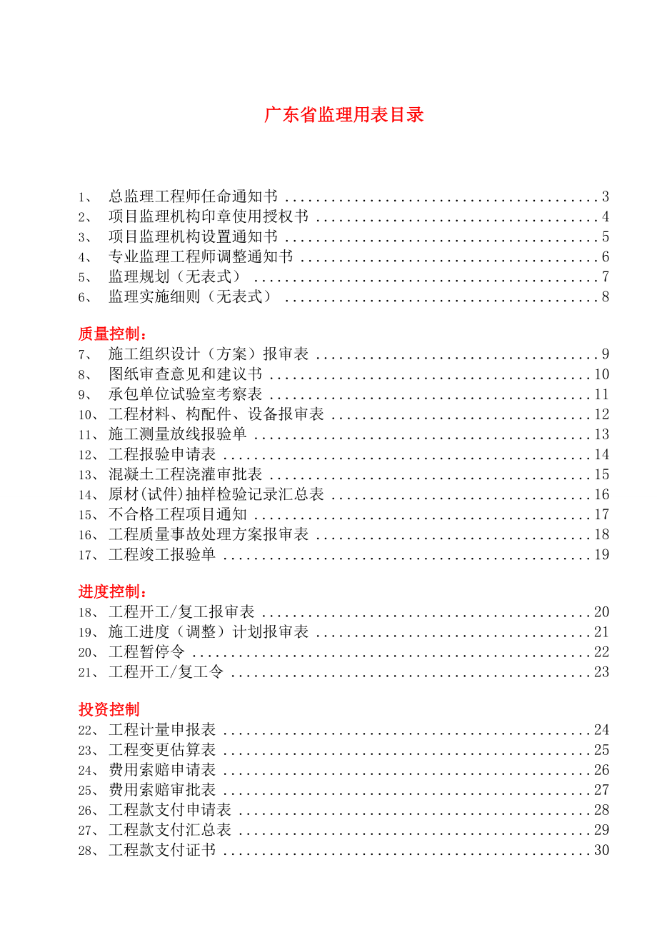 最新广东省监理用表(2016年版省统表.doc_第1页