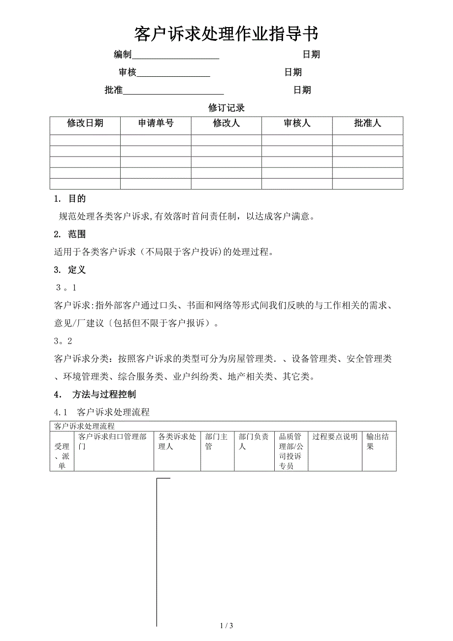 客户诉求处理作业指导书_第1页