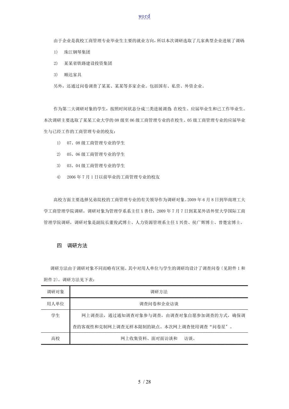 工商管理系统专业培养方案设计调研报告材料_第5页