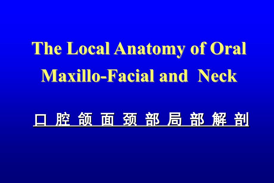 口腔颌面颈部局部解剖PPT课件_第1页