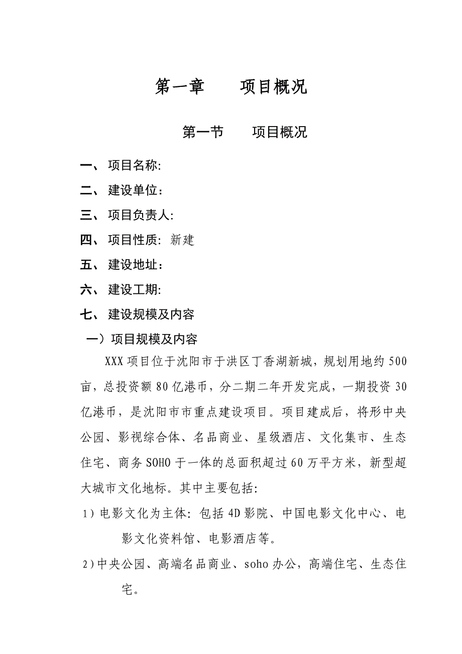 XXX项目可行性研究报告模板_第3页