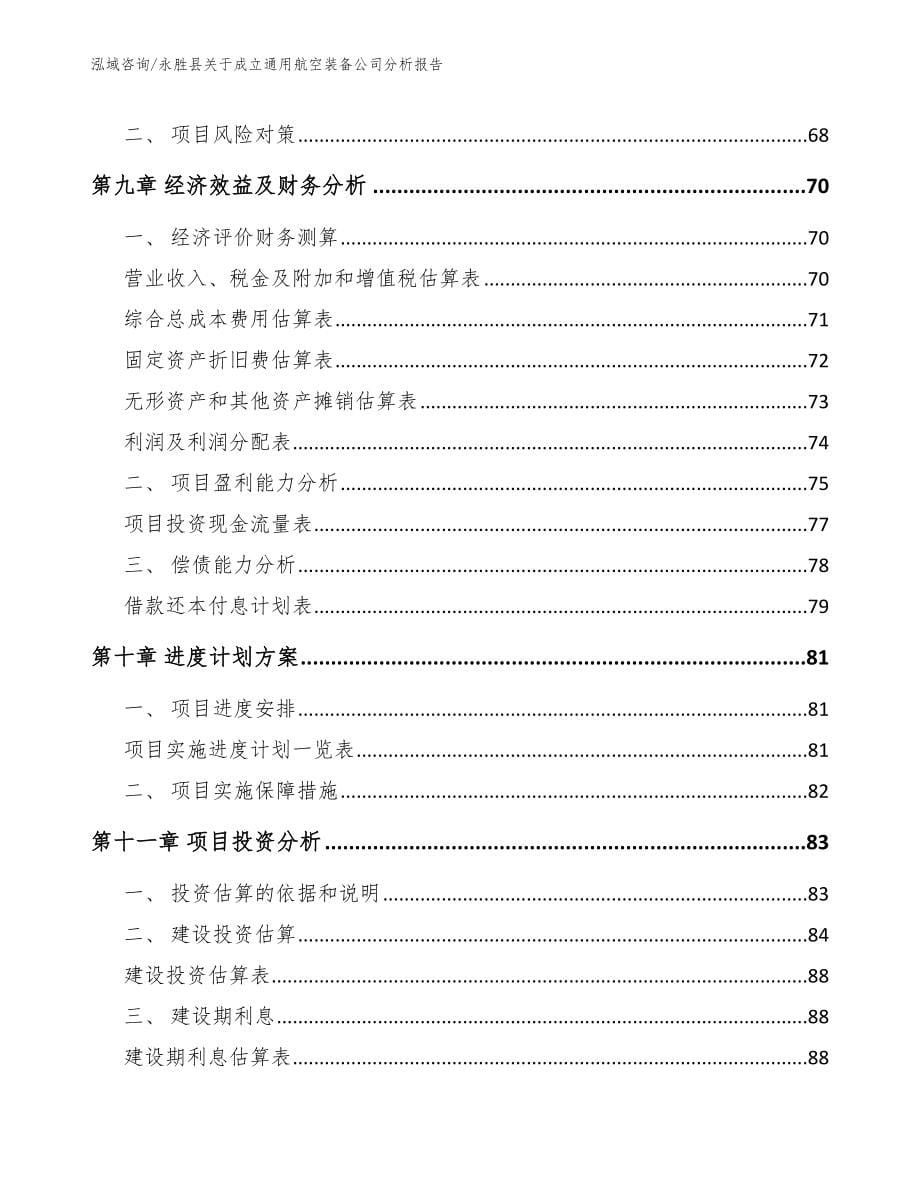 永胜县关于成立通用航空装备公司分析报告_第5页