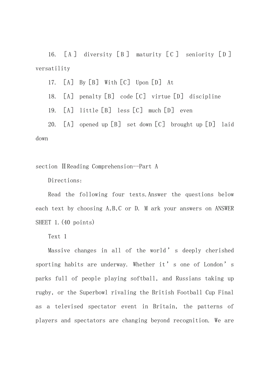 2022年考研英语模拟试题一.docx_第4页