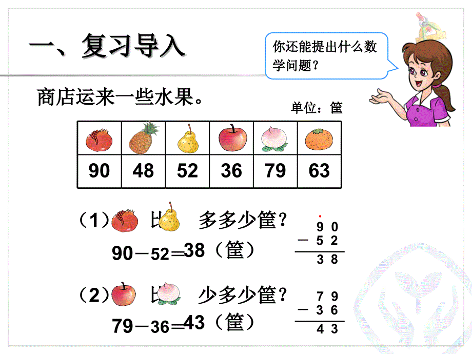 第二单元100以内减法例4解决问题_第2页