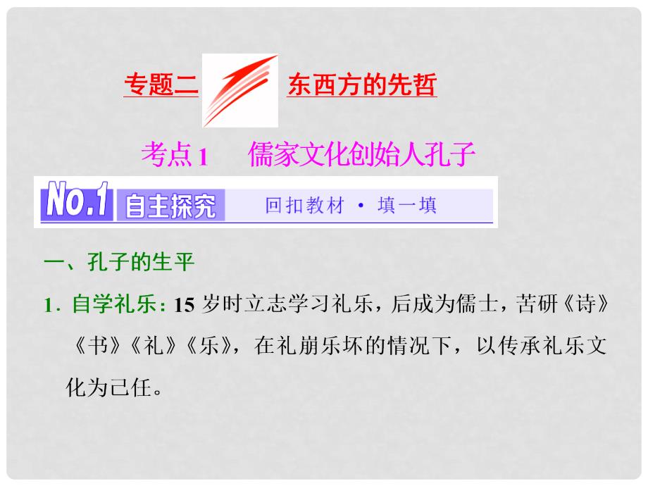 高中历史 专题2 东西方的先哲课件 新人教版选修4_第1页