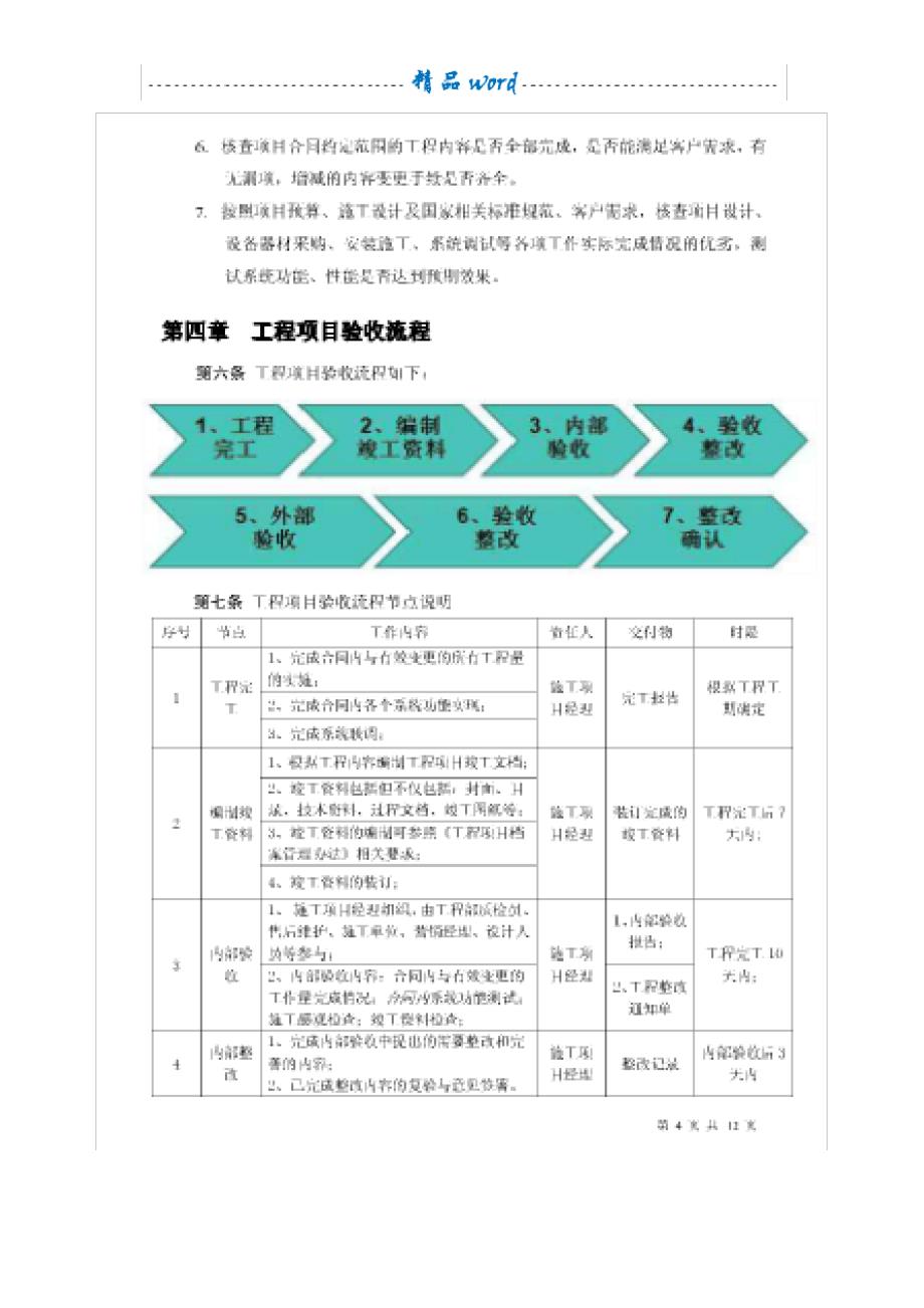 工程项目验收管理办法及回款流程_1_第4页