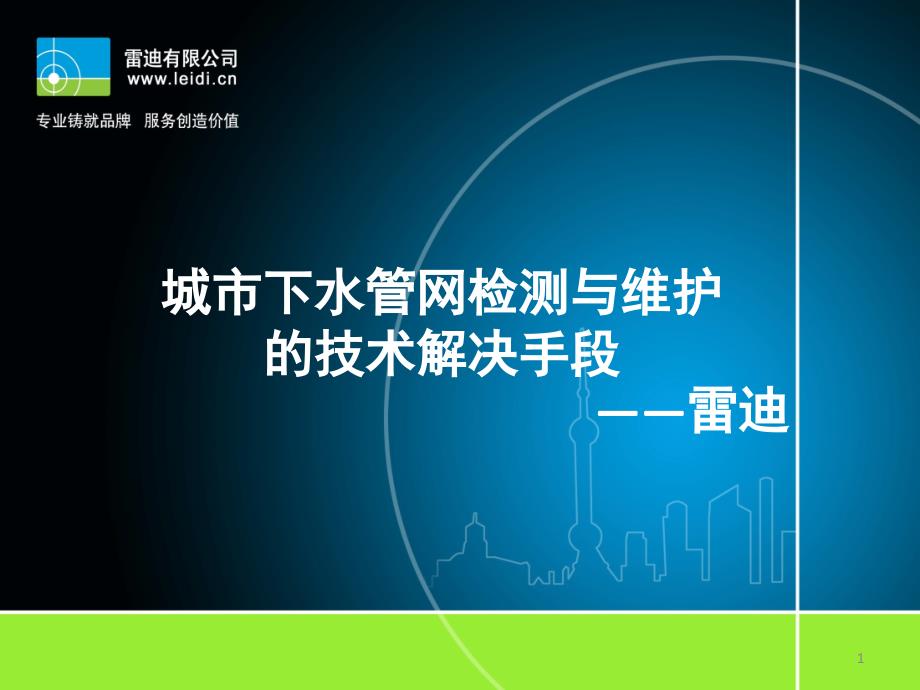 城市下水管网检测与维护的技术解决手段文档资料_第1页