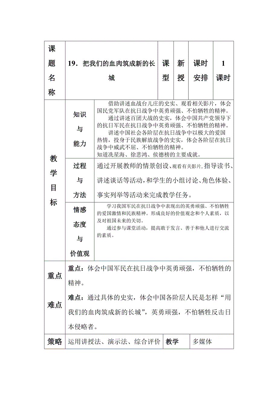 把我们的血肉筑成新的长城教学设计.doc_第2页