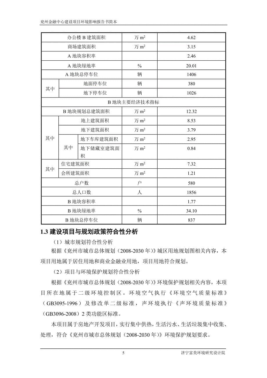 1943968489山东温暖之家置业有限公司兖州金融中心建设项目环境影响报告书（简本）_第5页