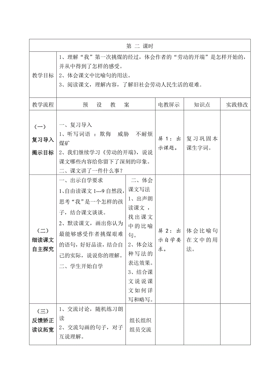 《劳动的开端》教学设计_第1页