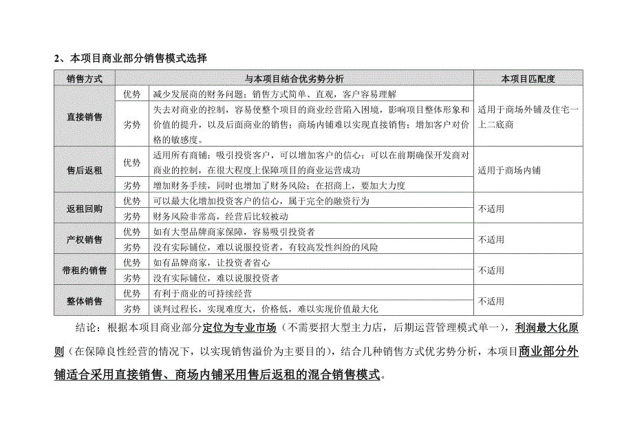 内蒙古阿荣旗时代广场商业部分销售模式分析_第3页