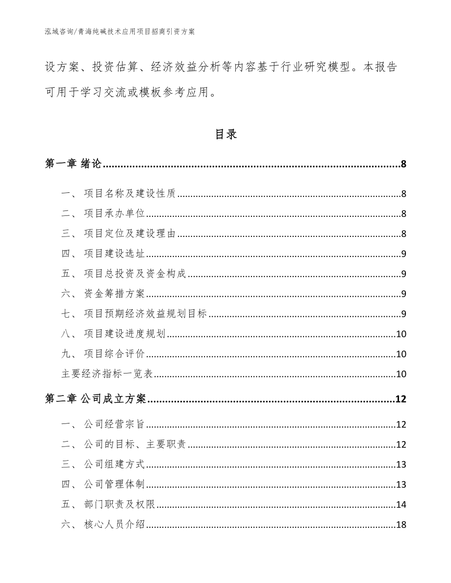 青海纯碱技术应用项目招商引资方案（参考范文）_第3页