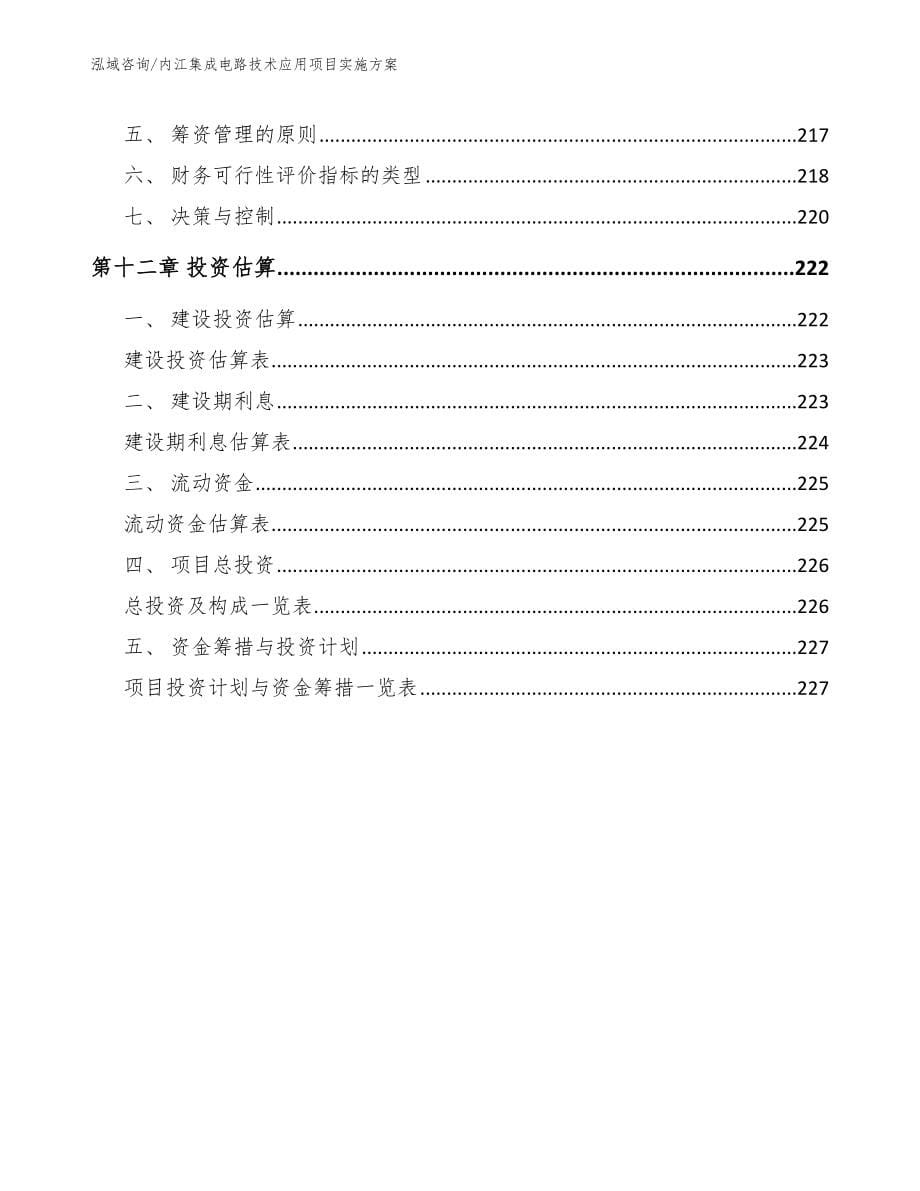 内江集成电路技术应用项目实施方案_参考范文_第5页