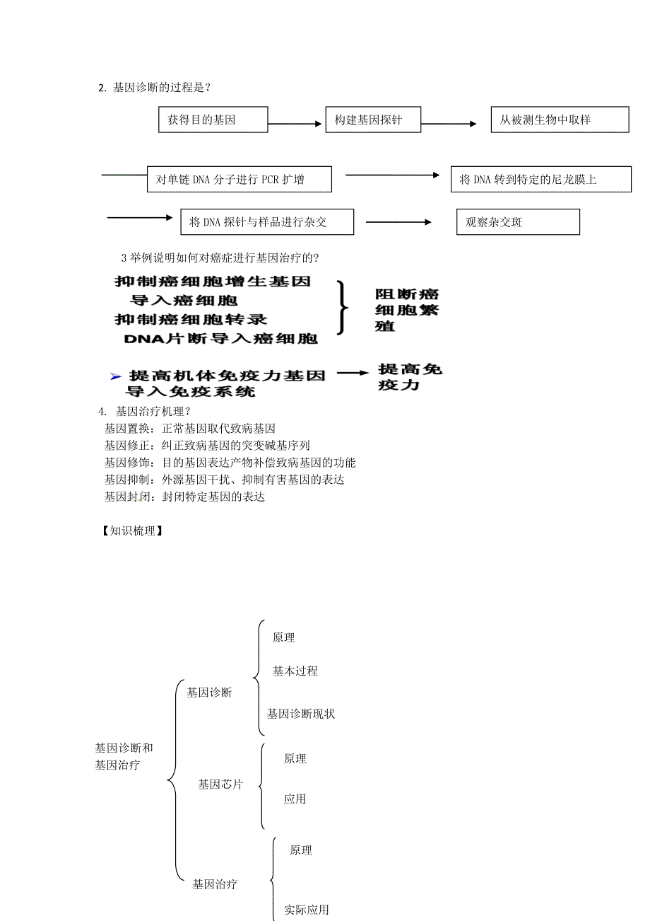 生物：1.2《基因诊断与基因治疗》学案（新人教版选修2）_第2页