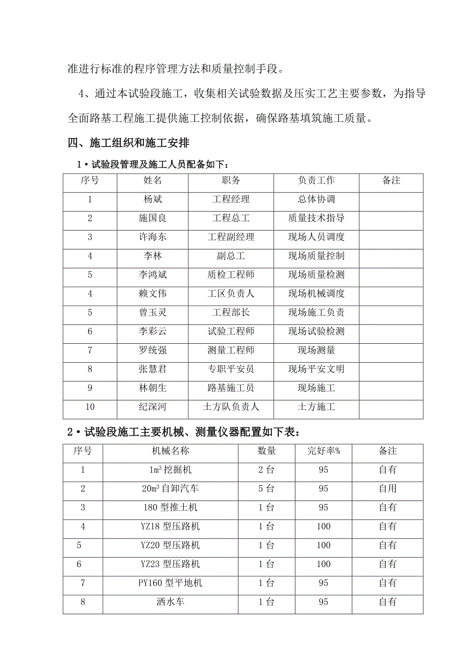 江罗高速公路第四合同段路基土方填筑试验段首件工程施工方案_第4页