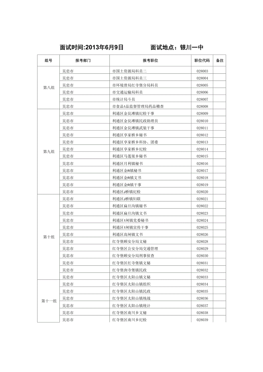 面试时间及分组安排表_第4页