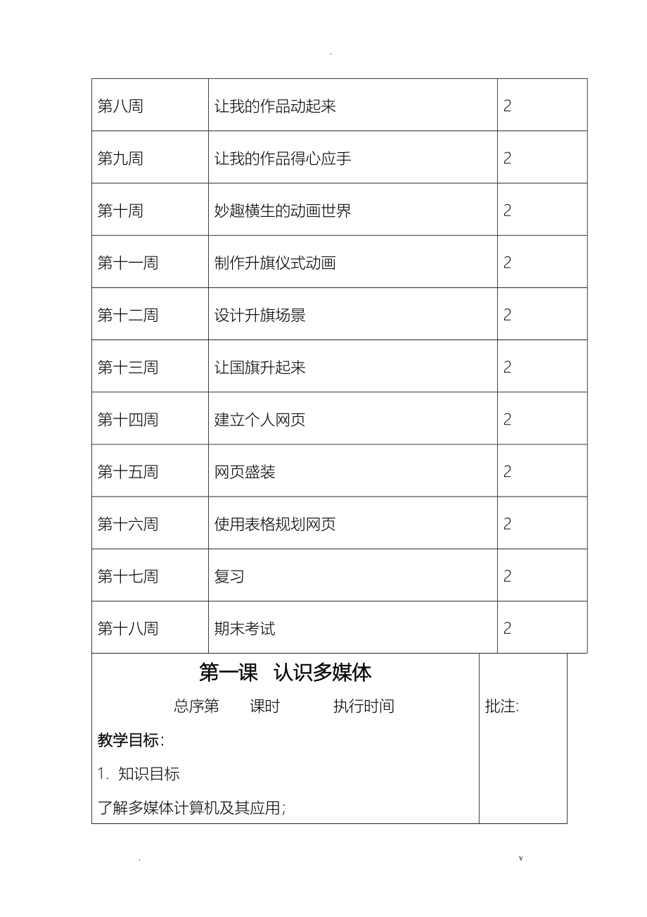 六年级上册信息技术教学计划_第3页