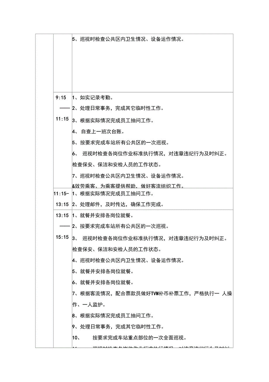 车站值班站长岗位工作流程(早班)_第2页