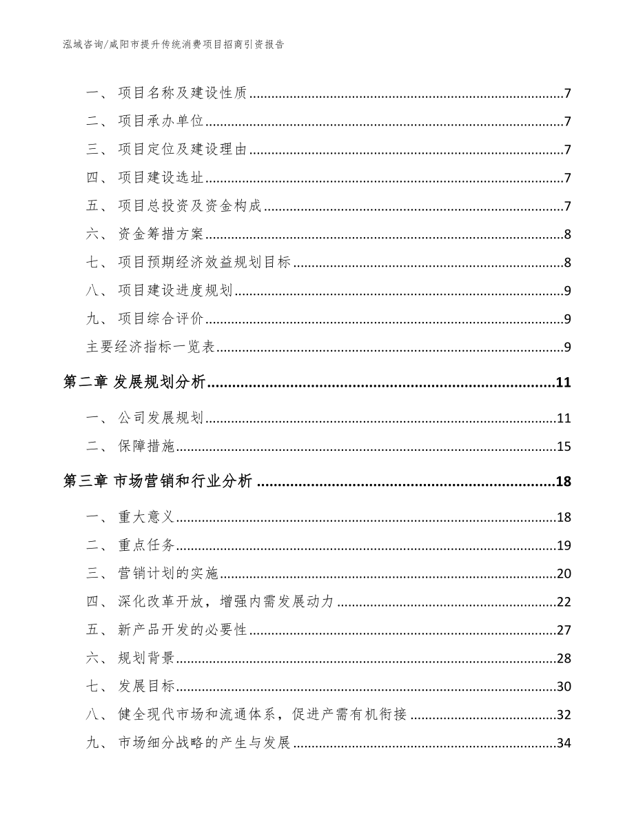 咸阳市提升传统消费项目招商引资报告_第3页