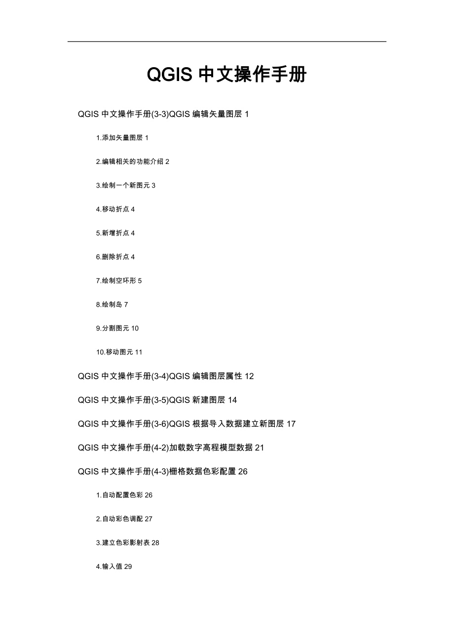 QGIS中文操作手册范本_第1页