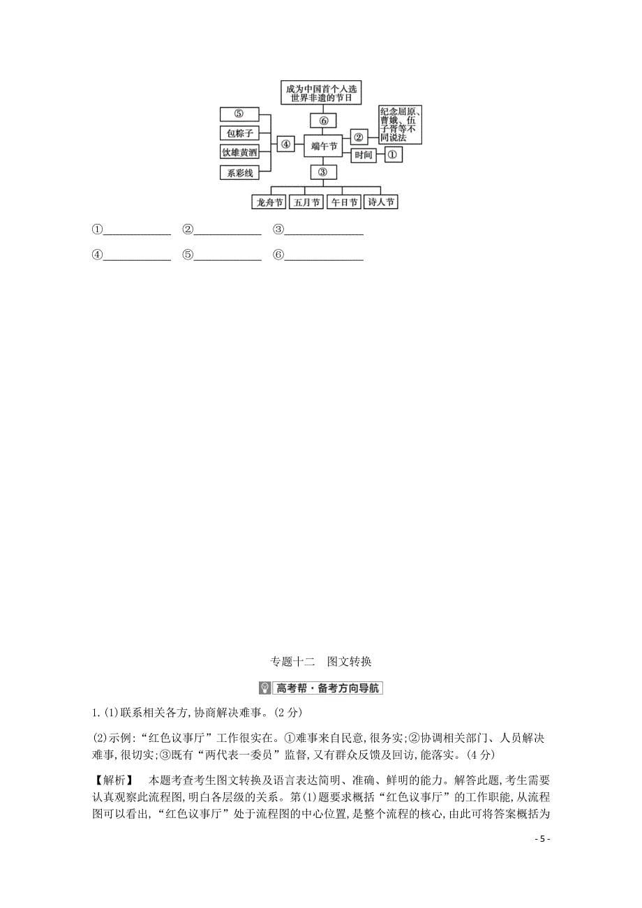 高考语文（2021年）一轮复习专题十二图文转换检测 新修订.docx_第5页