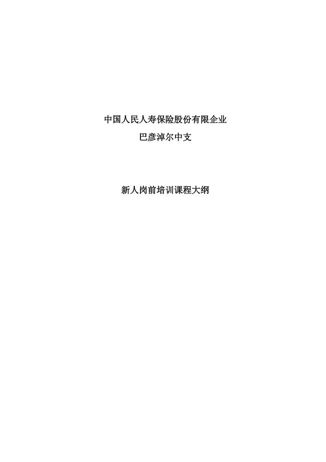 保险公司新人班建设