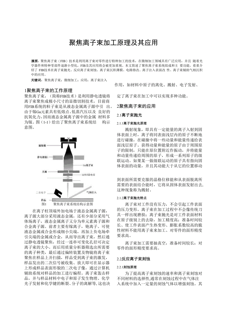 聚焦离子束论文_第1页