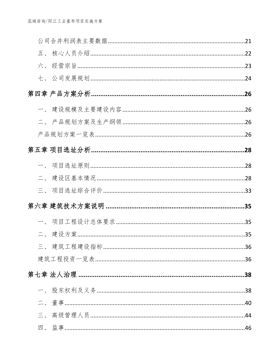 阳江工业基布项目实施方案模板范文_第2页