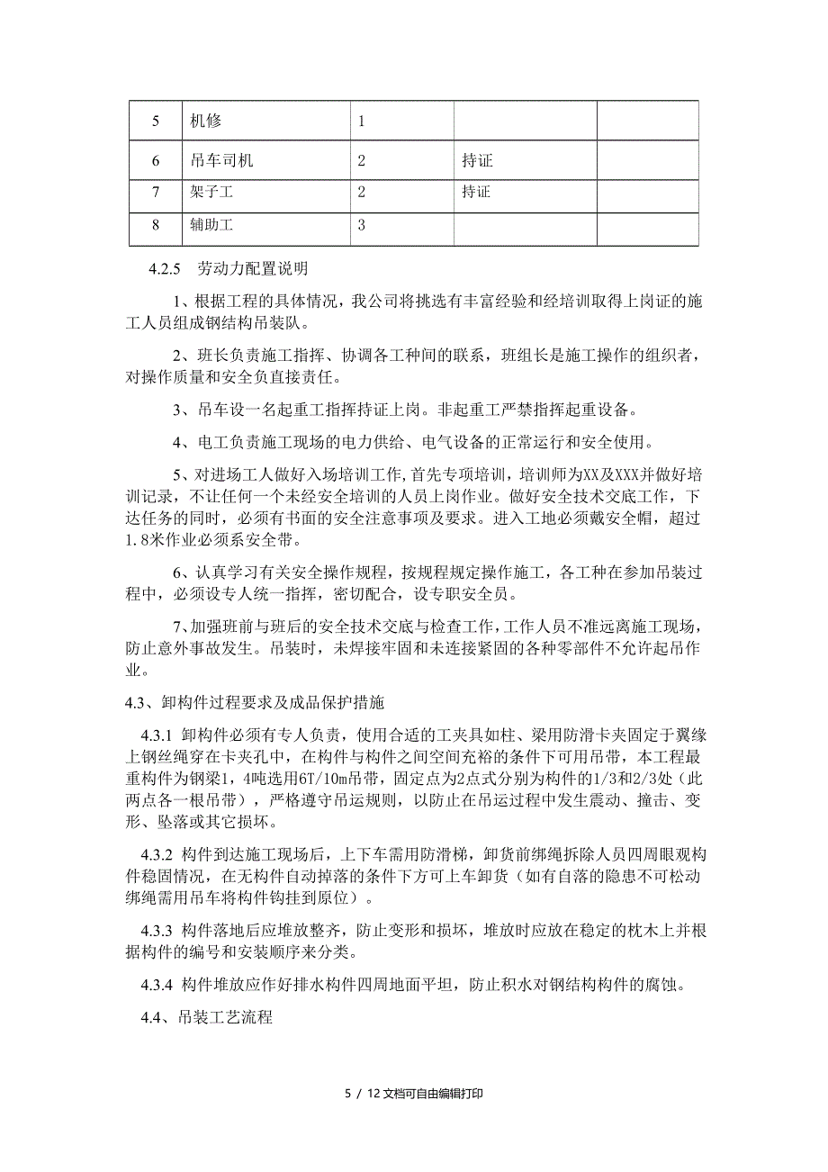 制药公司产业园建设项目钢屋面工程吊装方案_第5页