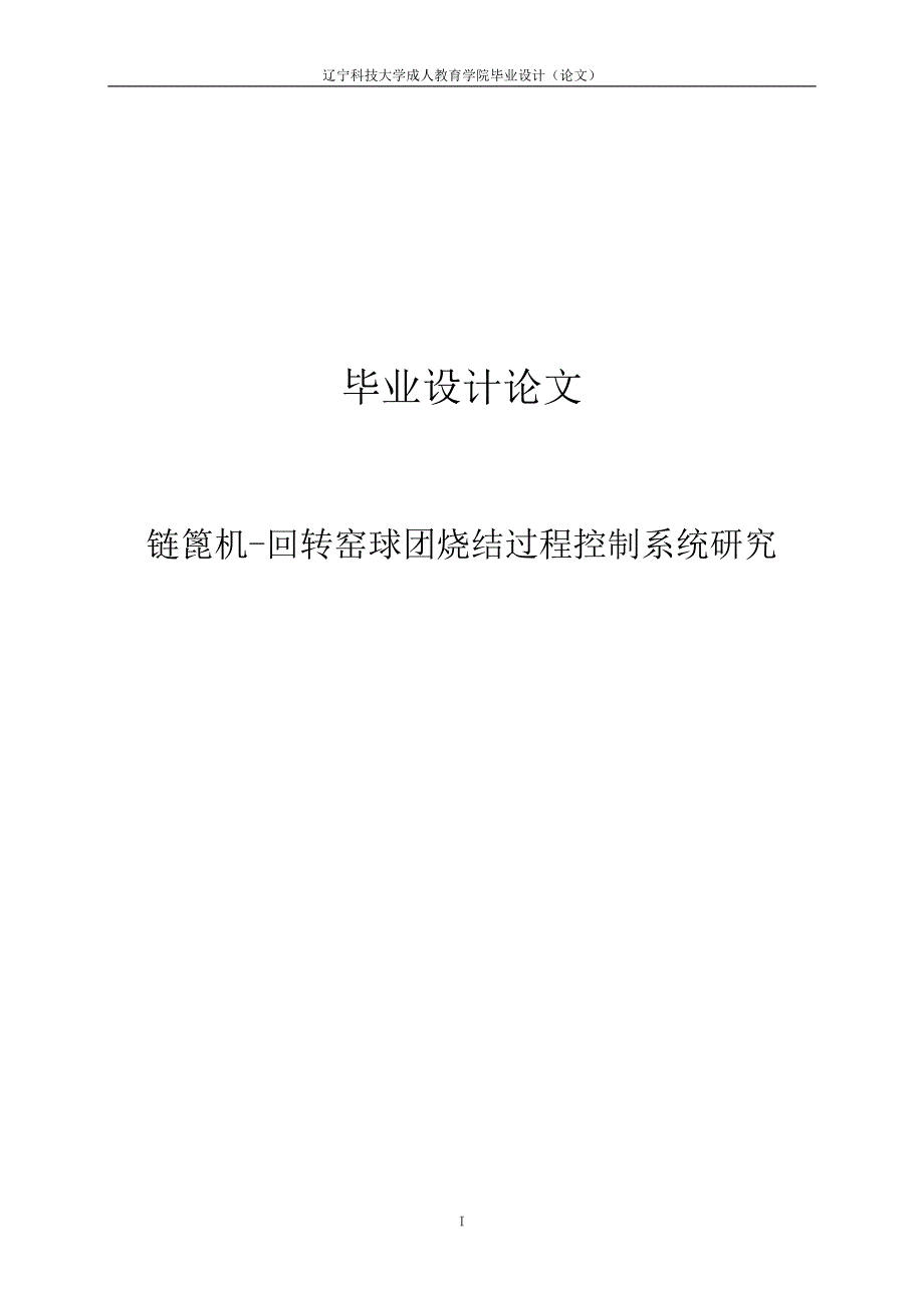 链篦机-回转窑球团烧结过程控制系统研究毕业论文设计论文_第1页