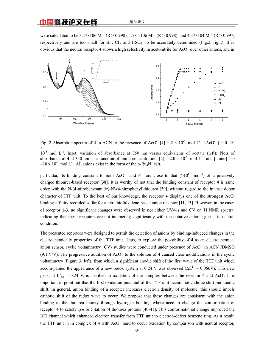 Multisensing Anion Recognition with thioure based_第3页